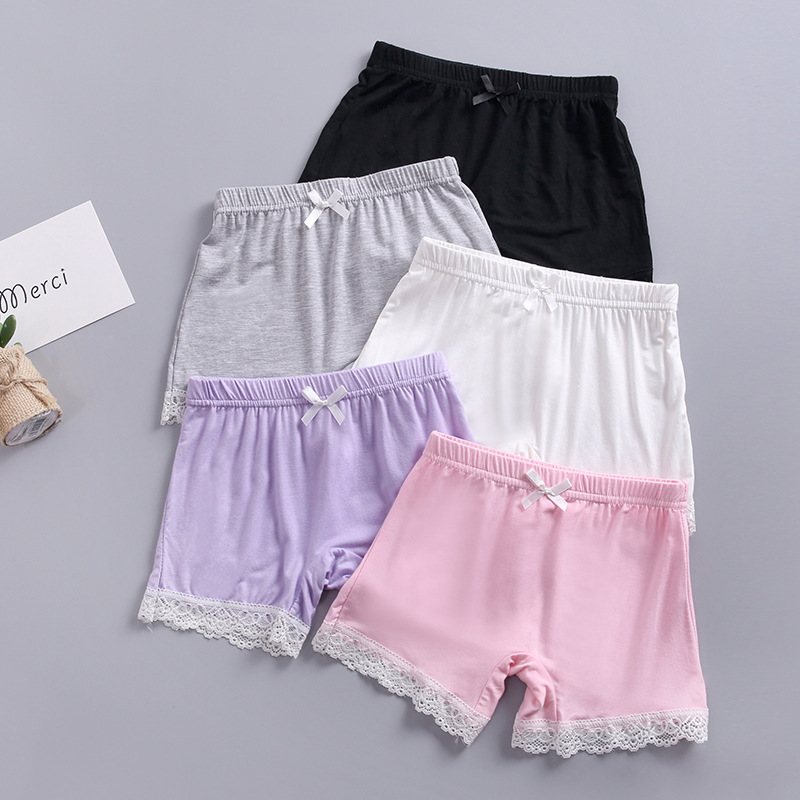 Guo Nana 2023 summer children's clothing girls modal cotton anti-light leggings baby shorts safety pants wholesale