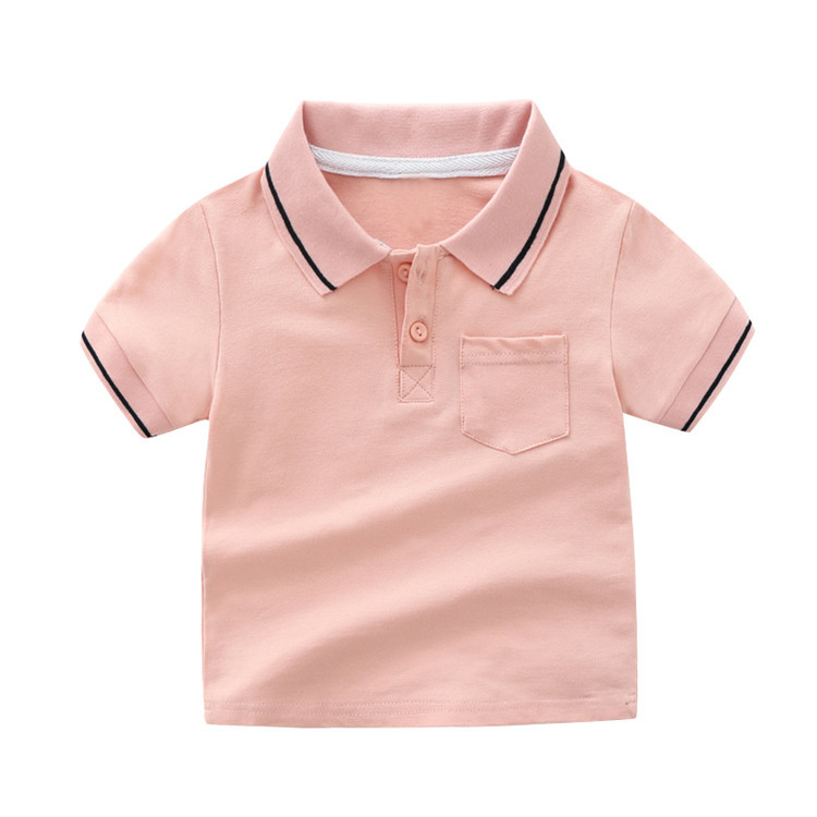 Children's clothing wholesale Korean style summer new medium and small multi-color casual shirt short-sleeved boys' T-shirt polo shirt Cross