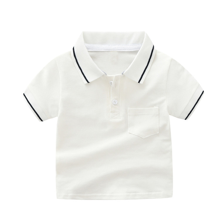Children's clothing wholesale Korean style summer new medium and small multi-color casual shirt short-sleeved boys' T-shirt polo shirt Cross