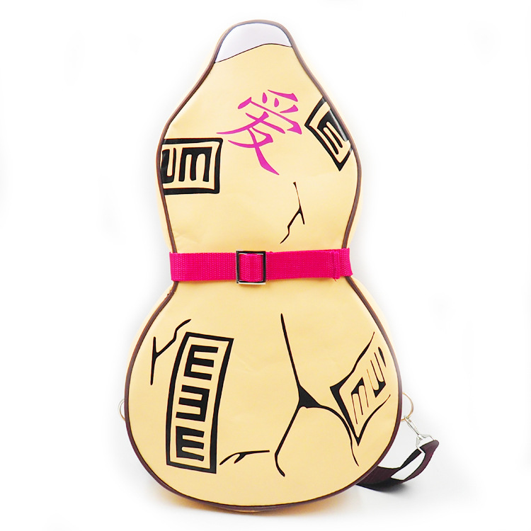 Anime Ninja I Love cosplayPU Leather Gourd Bag Shoulder Bag Shoulder Bag Student Schoolbag