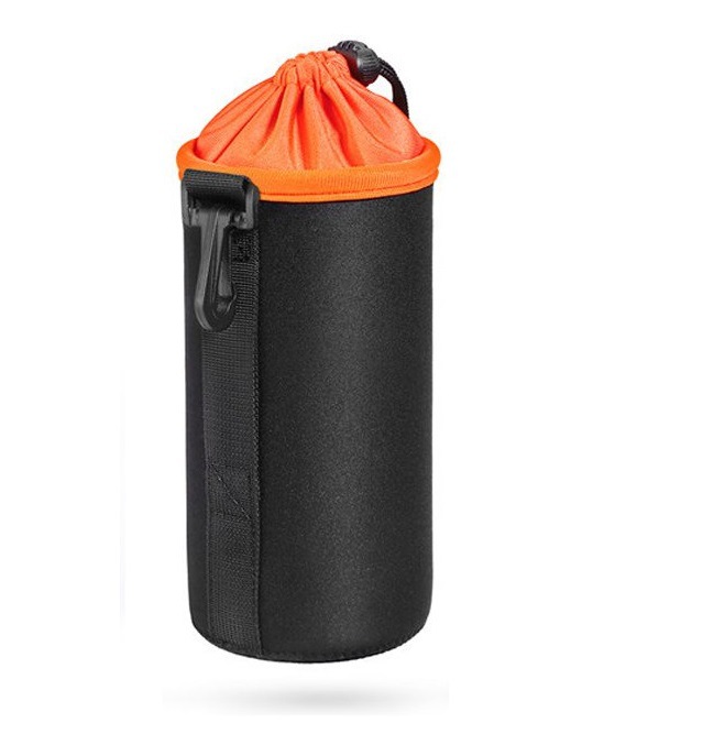 Orange Camera Lens Bag Orange Liner Thickened Velvet Hanging Lens Bag Camera Lens Bag Lens Protection