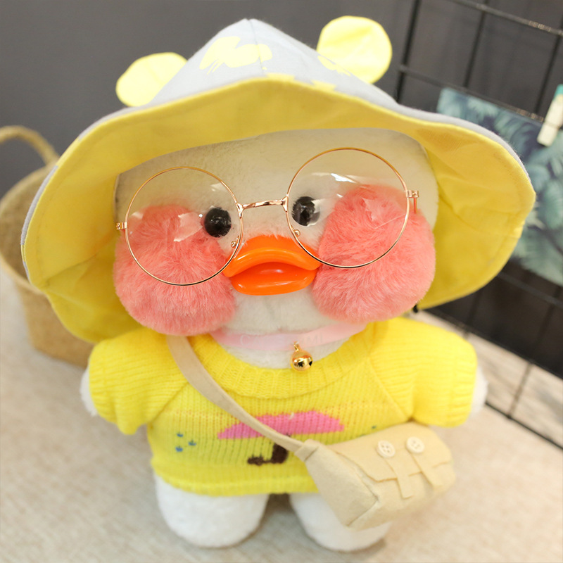 White ins Cyber Celebrity Hyaluronic Acid Duck Little Yellow Duck Plush Toy Hand Warming Pillow Doll Birthday Gift