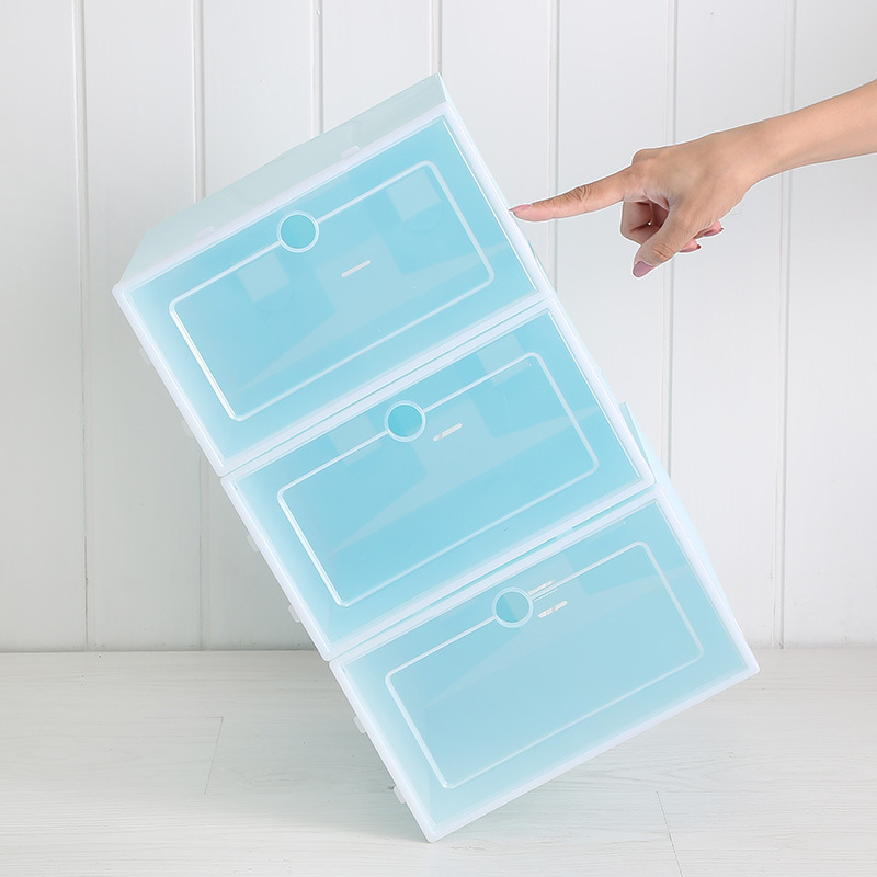Thickened Transparent Shoe Box Plastic Shoe Box Storage Shoe Box Shoe Box Flip Cover Drawer Shoe Box Sneakers