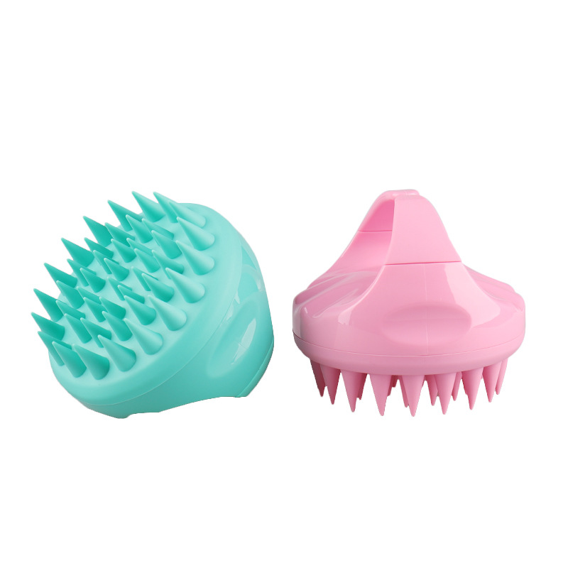 Factory in stock Silicone Shampoo Brush Scalp Cleaning Massage Comb Household Silicone Shampoo Comb Bath Head Scratch Artifact