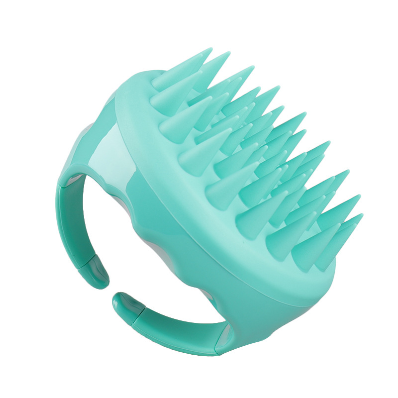 Factory in stock Silicone Shampoo Brush Scalp Cleaning Massage Comb Household Silicone Shampoo Comb Bath Head Scratch Artifact