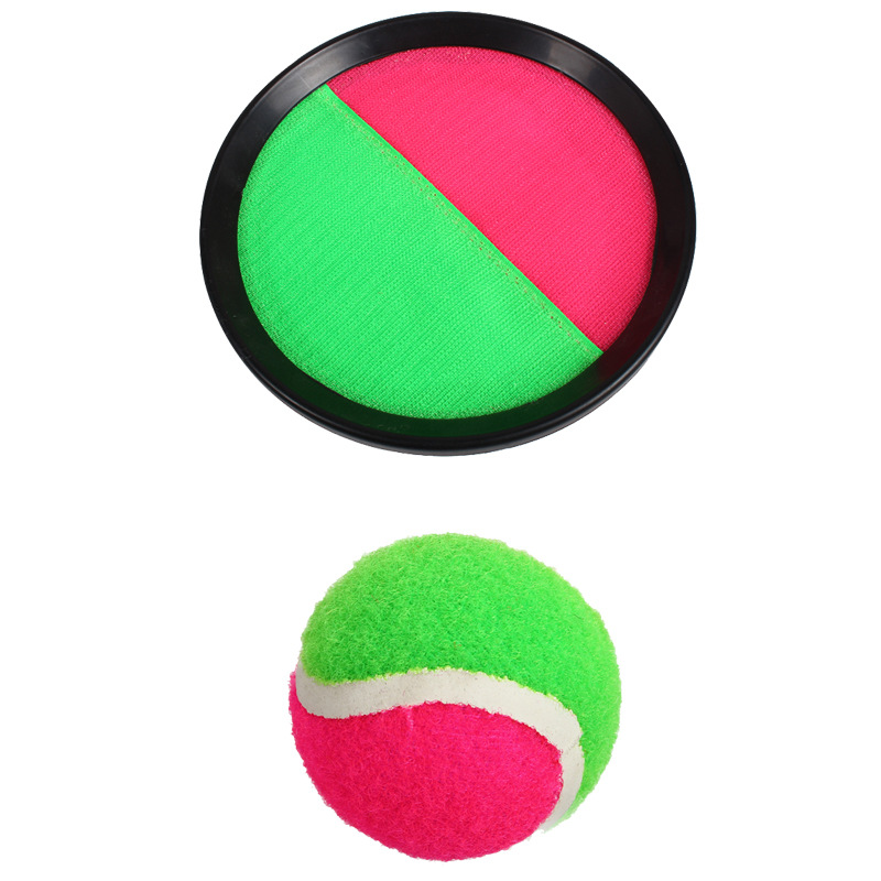 Children's palm sticky target ball racket throwing ball racket sucker ball kindergarten parent-child outdoor sports throwing toys wholesale