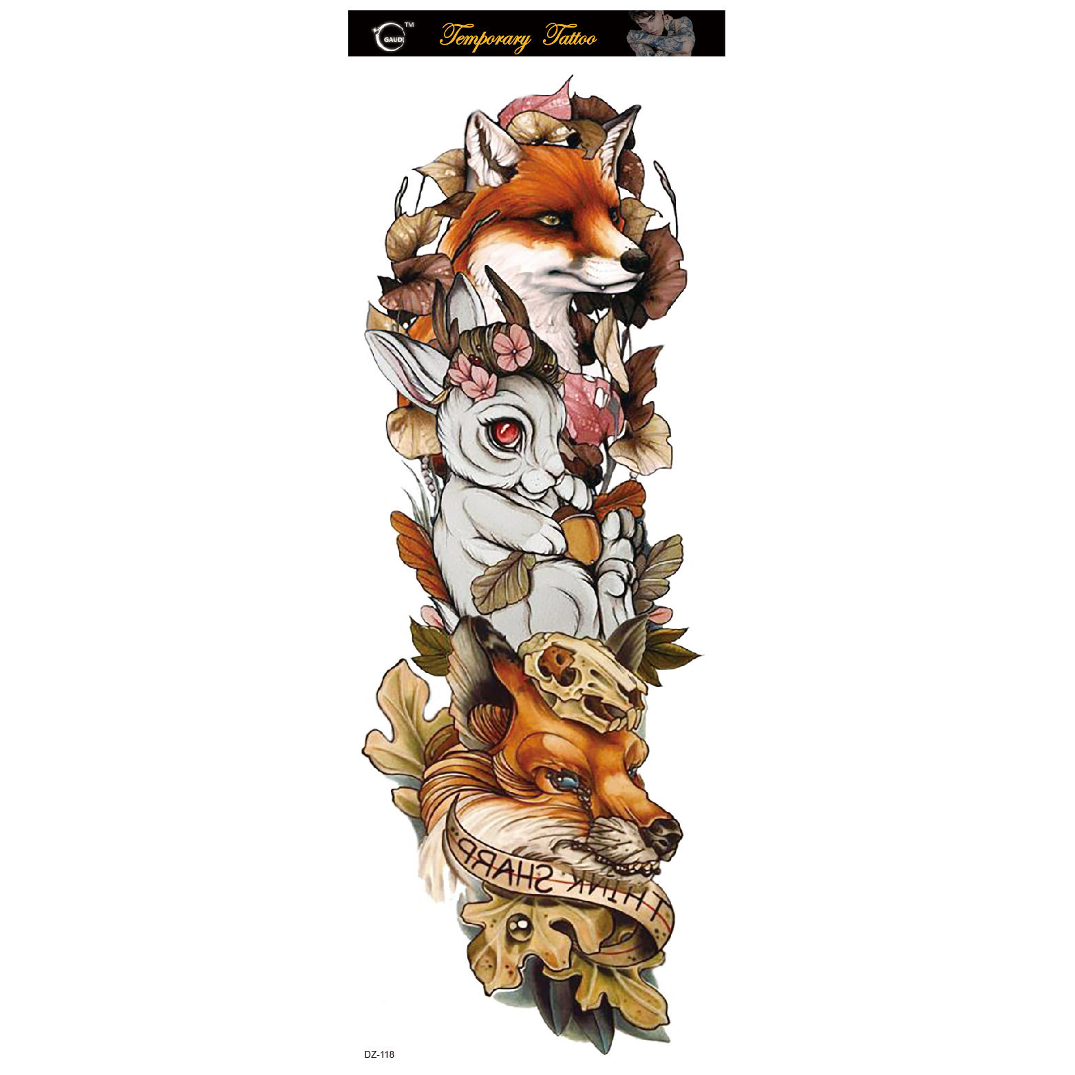 Factory direct tattoo stickers large favorably waterproof big picture full arm tattoo stickers Amazon tattoo
