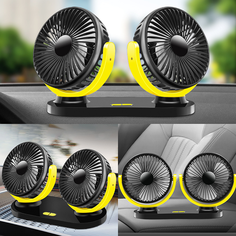 USB fan car fan desktop dormitory office silent electric fan portable big wind 12V24V fan