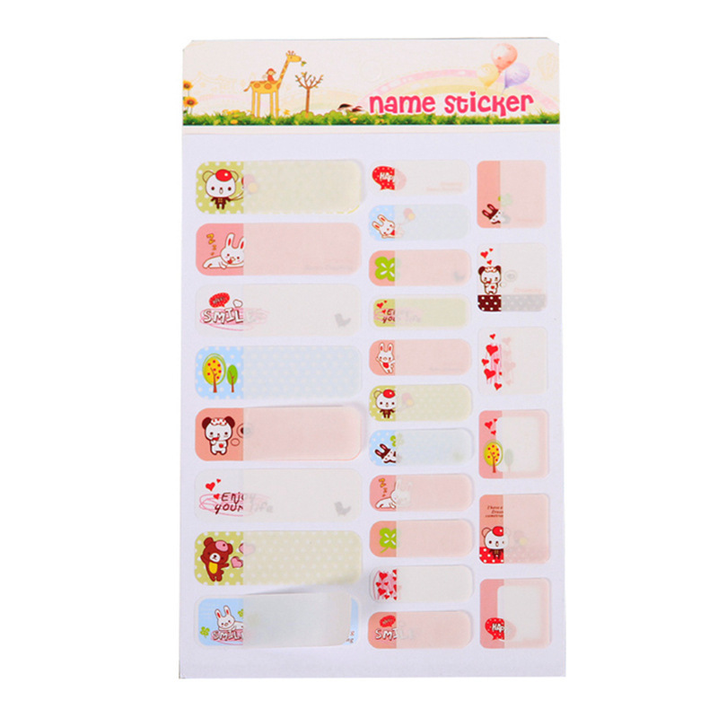 Name stickers waterproof name stickers children cartoon stickers kindergarten name stickers creative cute stickers