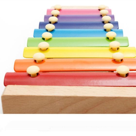 Manufacturers Wooden Children's Educational Toys Orff Musical Instruments Wooden Eight-Tone Small Wooden Accordion Toys for Infants and Toys