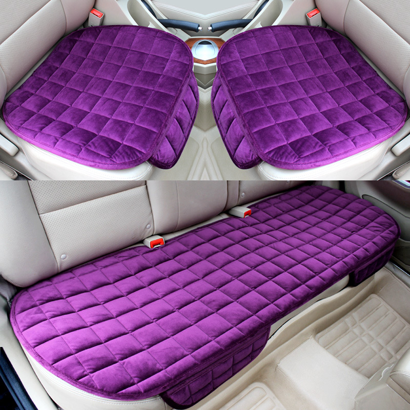 wish Amazon Winter Plush Square All-inclusive Single Seat Cushion Half-pack Three-piece Set Tie-free Non-slip
