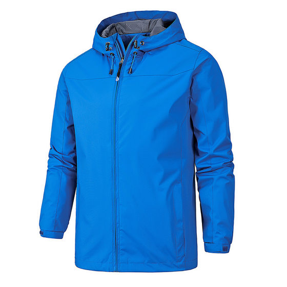 Outdoor windproof waterproof four-season mountaineering suit men's thin spring and autumn single-layer jacket women's one-piece hair