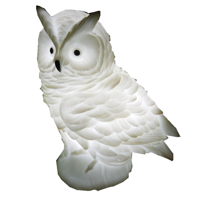 ins Hot Sale 3D Three-Dimensional Owl Vinyl LED Night Light Cartoon Creative Gift Decoration Children Bedroom Bedside Lamp