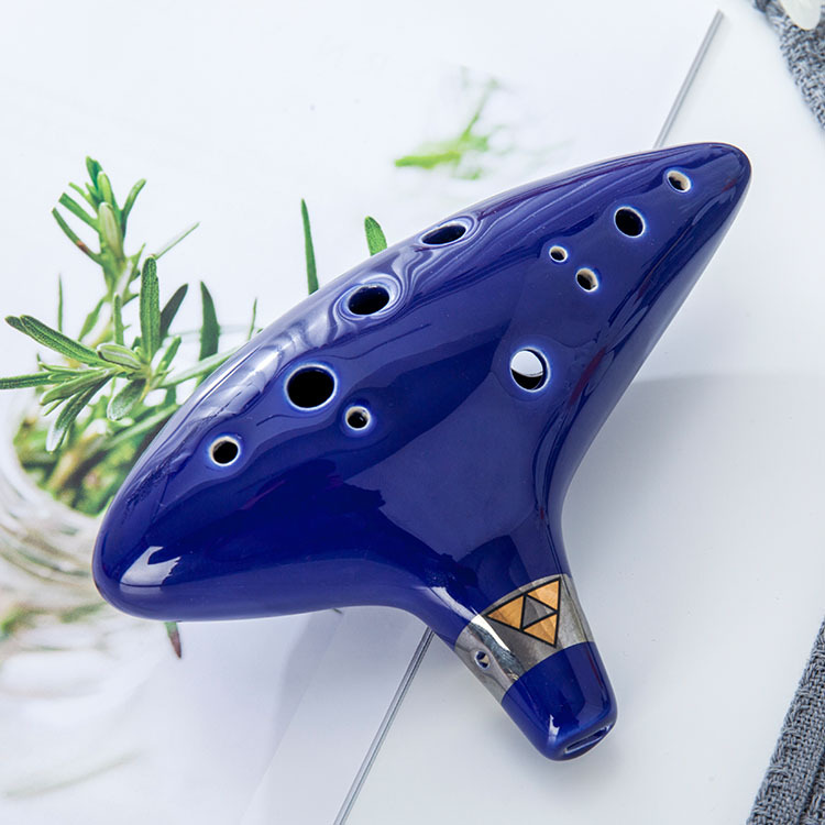 Pottery flute 12-hole ac Best selling musical instrument manufacturers Ocarina midrange C- tone pottery flute wholesale AC-tone Wind instruments