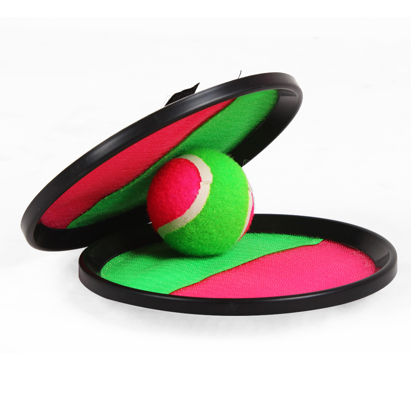 Children's palm sticky target ball racket throwing ball racket sucker ball kindergarten parent-child outdoor sports throwing toys wholesale