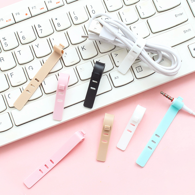 Anti-lost headset storage flexible tape data cable protective cover storage strap silicone strap creative cable organizer cable tie