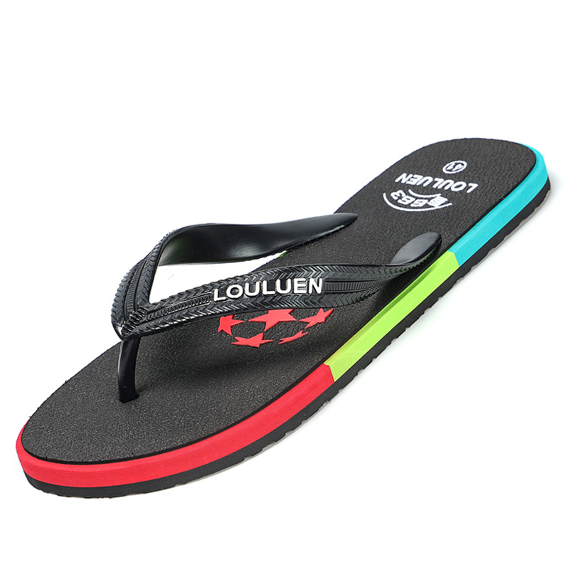 2025 Cross-border Summer Flip-flops Men's Rubber Outdoor Leisure Beach Slippers Outer Wear Flip-flops Sandals Foreign Trade