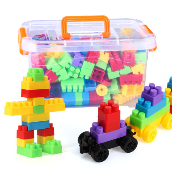 Cross-border building blocks assembled small boxed children's kindergarten desktop toys one-year-old baby building blocks large particles wholesale