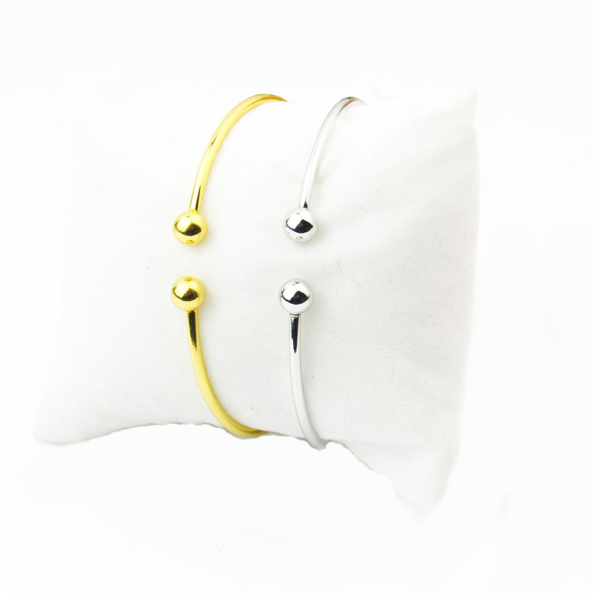 Wish Explosions Korean Women's Open Glosly Simple Garlic Bracelet Bead Bracelet Silver Bracelet Jewelry