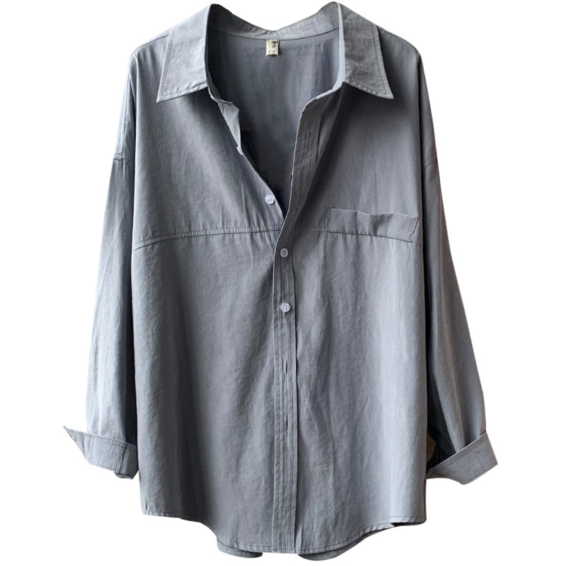[Yan Shuang] Shirt Women's Cotton Suede 2024 Spring New Profile Long Sleeve Western Style Retro Shirt 5623