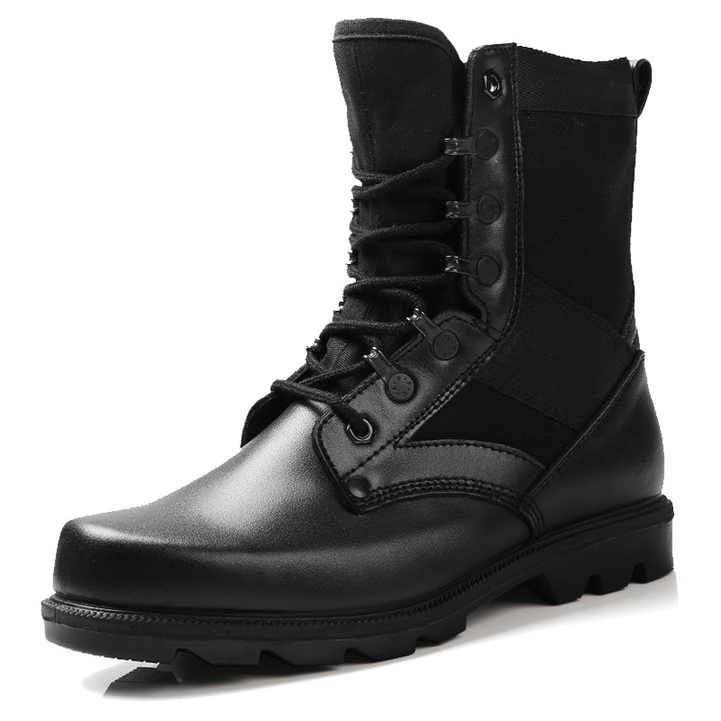 Jihua 3515 Strongman Factory Direct Supply Spring and Autumn Outdoor Combat Boots Top Layer Cowhide Men's Mountaineering Shoes Workwear Boots