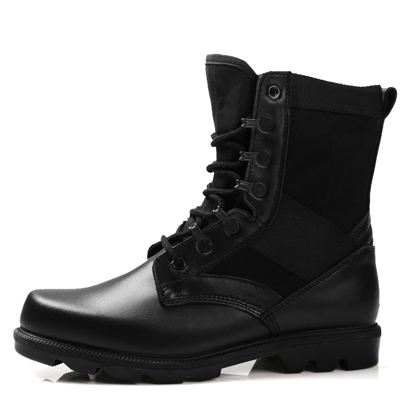 Jihua 3515 Strongman Factory Direct Supply Spring and Autumn Outdoor Combat Boots Top Layer Cowhide Men's Mountaineering Shoes Workwear Boots