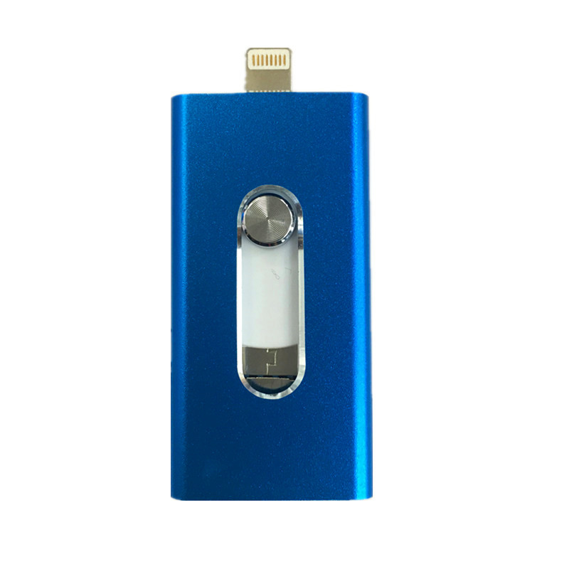 For iPhone Apple mobile phone USB flash drive Android high-speed computer metal three-in-one USB flash drive gift customization wholesale