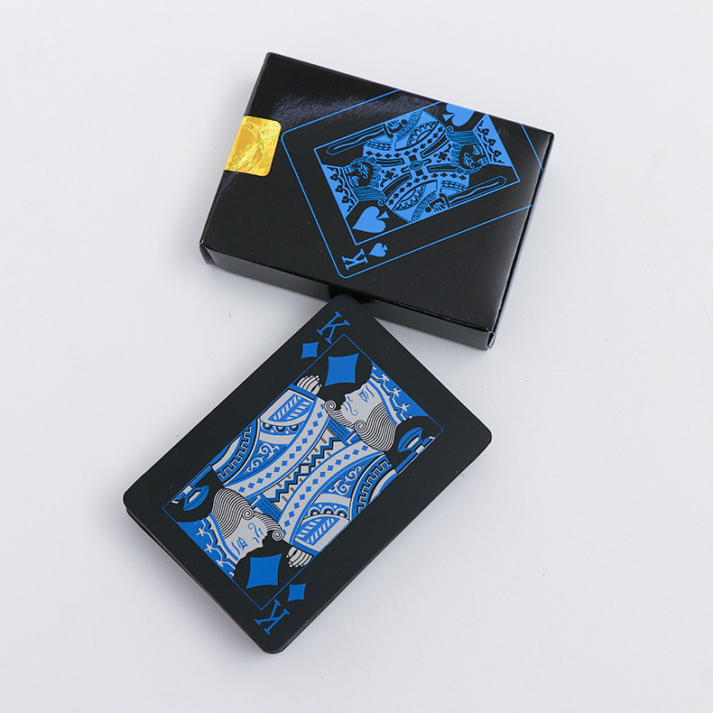 Creative black plastic magic poker PVC waterproof chess casual game poker wholesale supply