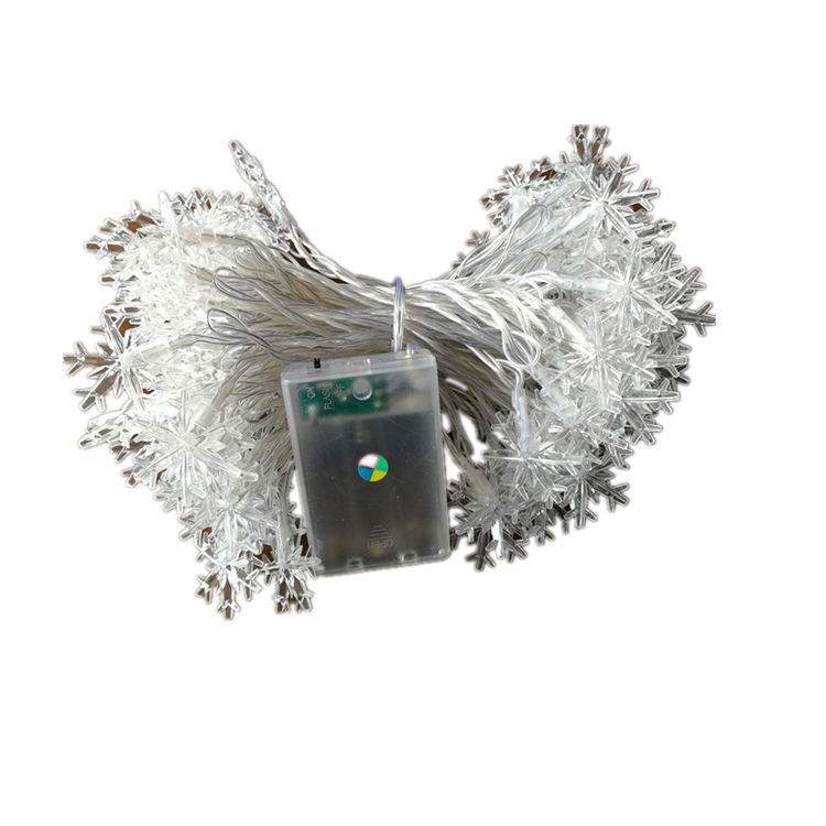 Cross-border hot snowflake light string LED lights Christmas holiday atmosphere decoration USB remote control lights string wholesale