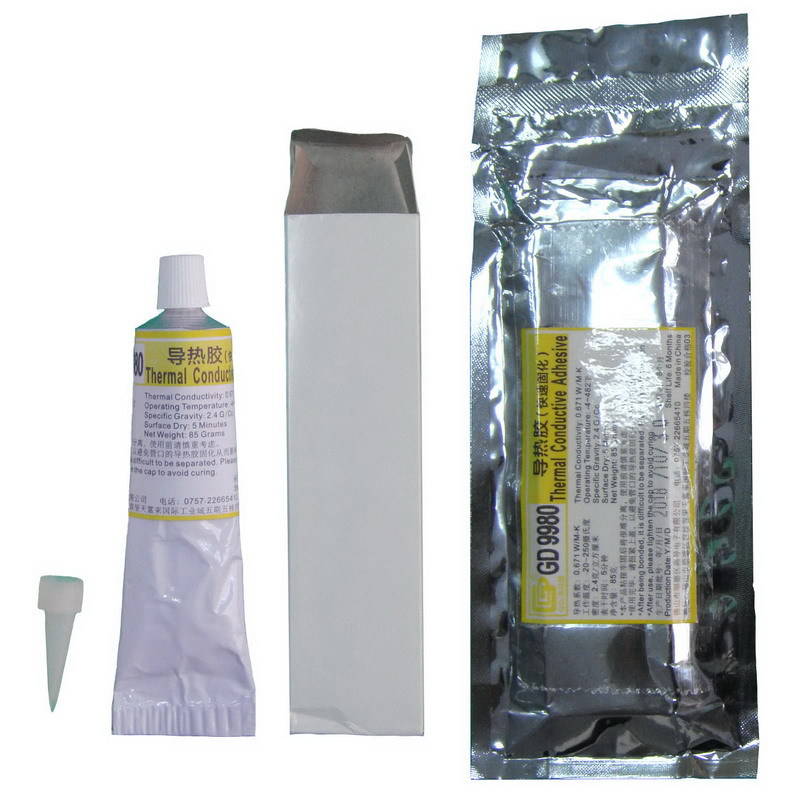 [Cross-border] high-conductivity net weight 10/85g aluminum tube GD9980 thermal conductive adhesive cooling silicone fast curing ST