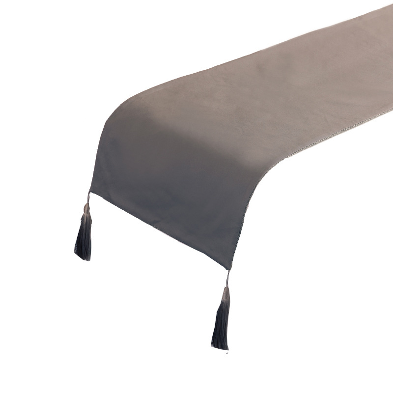 Nordic Modern Simple Solid Color Hotel Bed Flag Pillow Set Homestay Plain Double-sided Dual-purpose Bed Tail Towel