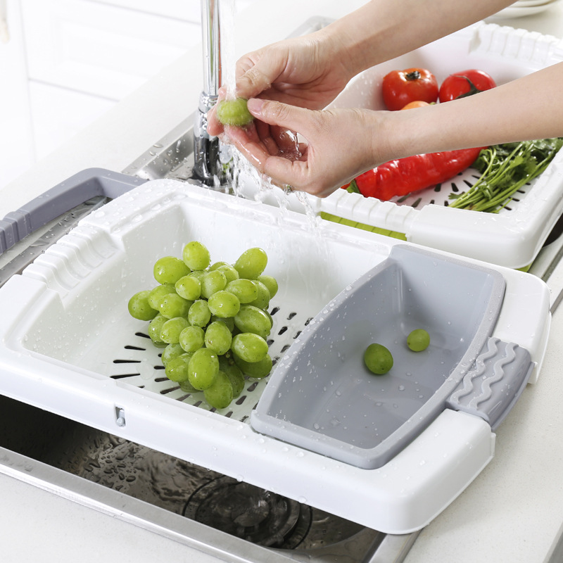 Kitchen draining cutting board plastic storage draining cutting board creative household food supplement cutting board manufacturer wholesale