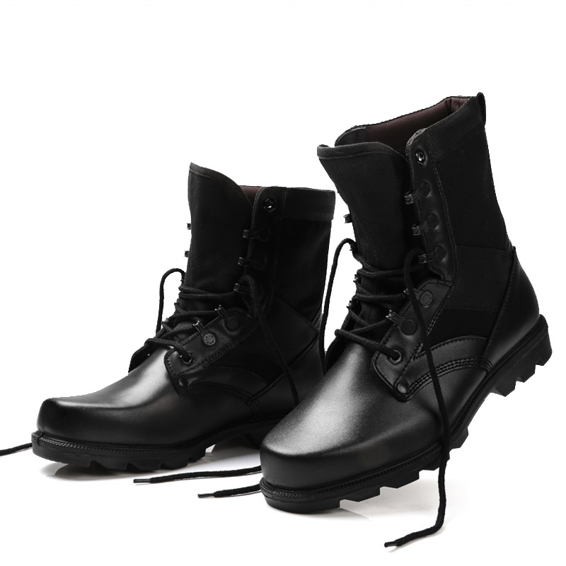 Jihua 3515 Strongman Factory Direct Supply Spring and Autumn Outdoor Combat Boots Top Layer Cowhide Men's Mountaineering Shoes Workwear Boots