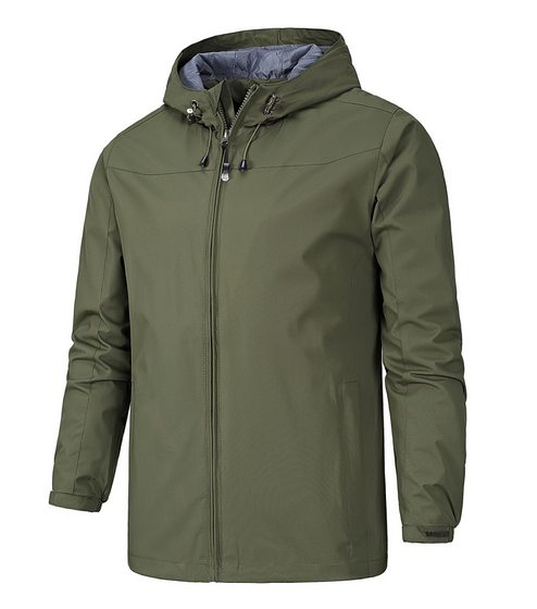 Outdoor windproof waterproof four-season mountaineering suit men's thin spring and autumn single-layer jacket women's one-piece hair