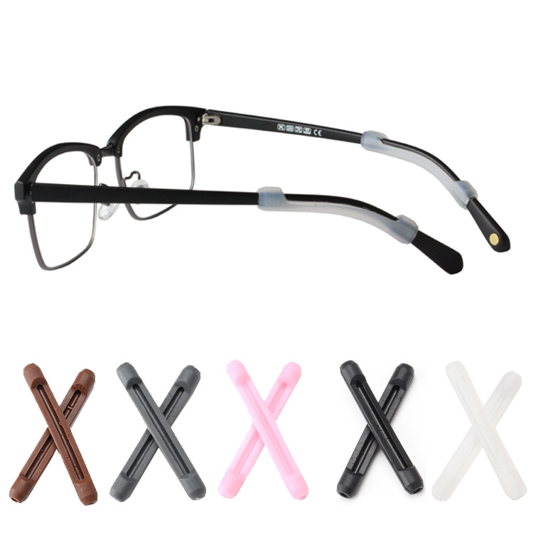 Glasses leg anti-slip sleeve Earmuffs Ear hook earrest glasses leg accessories fixed anti-falling plate sunglasses leg sleeve