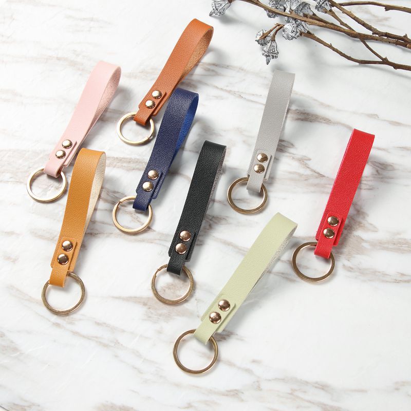 Wholesale PU keychain bag pendant creative cute female leather car keychain gift keychain
