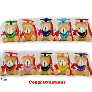 7cm Congregation Graduation Gift Pendant Doctor Bear Teddy Bear Graduation Bear Plush Toy