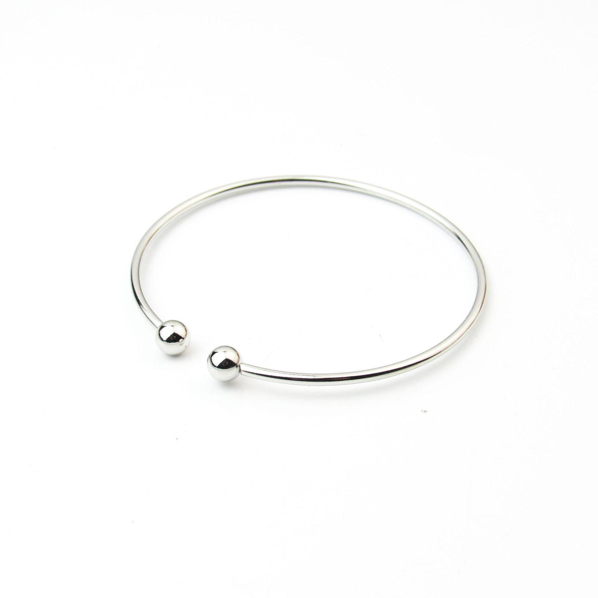 Wish Explosions Korean Women's Open Glosly Simple Garlic Bracelet Bead Bracelet Silver Bracelet Jewelry