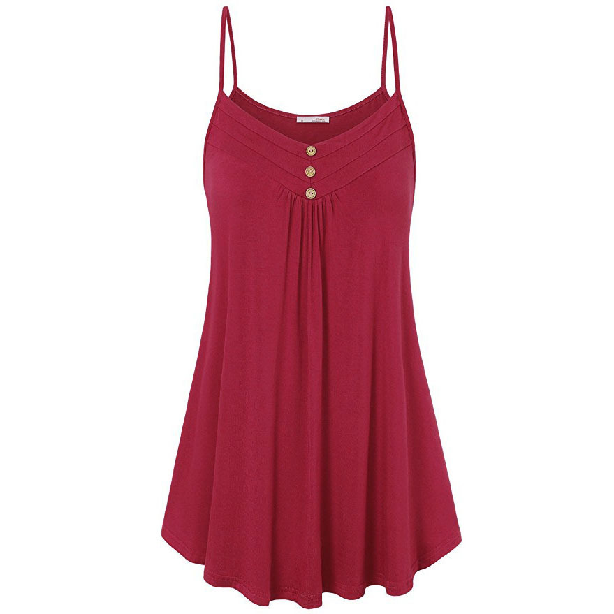 wish Amazon AliExpress hot sale hot sale women's clothing 2024 Summer loose sexy V-neck camisole plus size