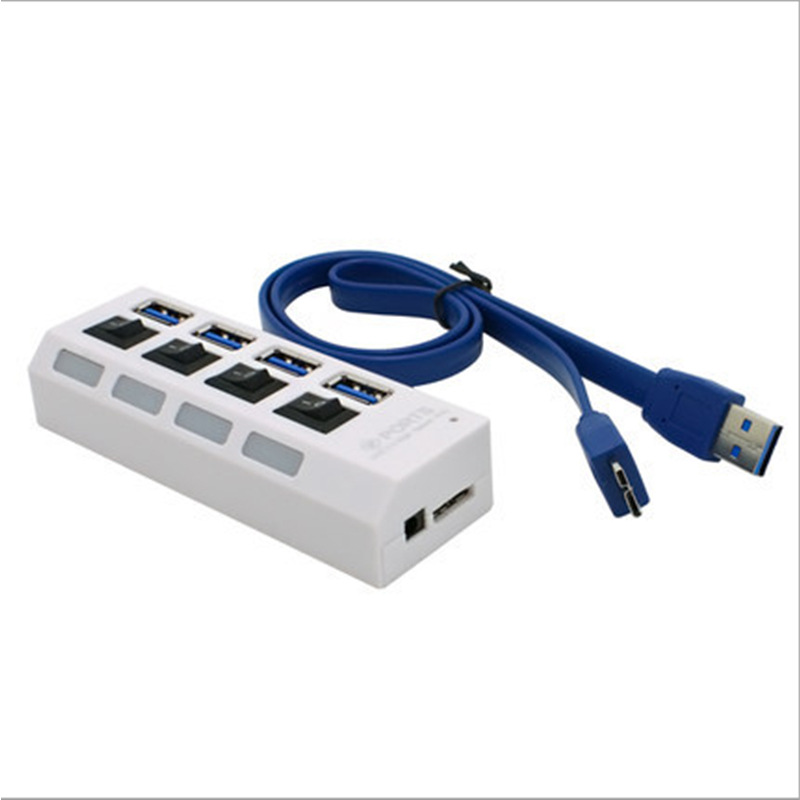 Hot selling USB3.0HUB 7-Port 3.0hub USB3.0 splitter usb one-to-seven hub independent switch