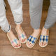 Linen slippers summer men's and women's home couple floor slippers Korean style cotton and linen home non-slip wear-resistant Women's