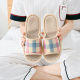 Linen slippers summer men's and women's home couple floor slippers Korean style cotton and linen home non-slip wear-resistant Women's