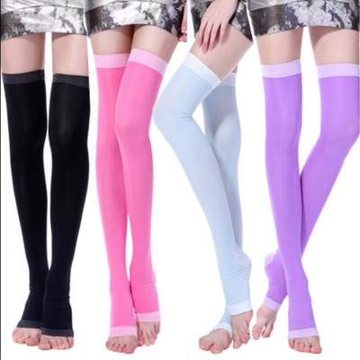 Wholesale Shake Live 480D Sleep Leg Shaping Skinny Leg Socks Amazon Open Toe Shaping Knee Pressure Pantyhose