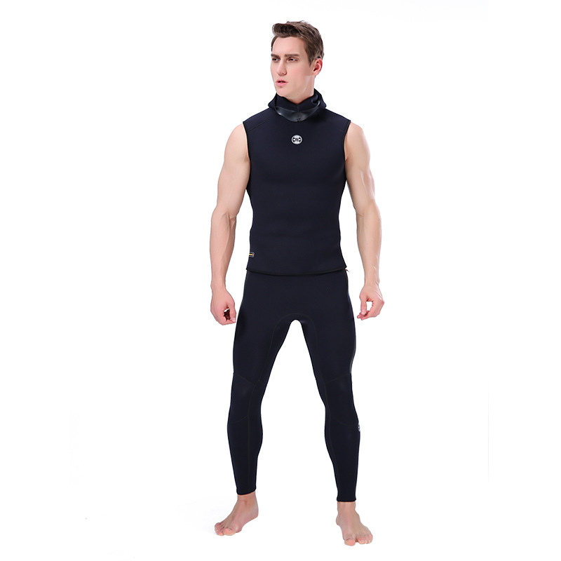 3mm hooded thermal diving vest slinx sleeveless surfing wetsuit with hood split wetsuit vest