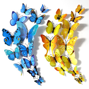 3D Simulation Butterfly Furniture Decoration Children's Room Layout Scene Props Wall Stickers