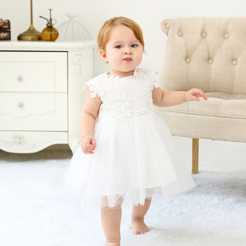 Maggie factory direct girls baby baby birthday full moon wine wedding dress princess dress