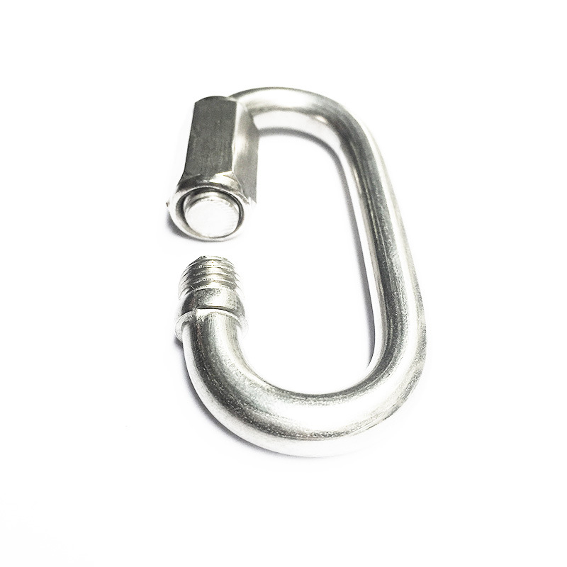 304 Stainless Steel Quick Connection Ring Rock Climbing Mountain Climbing Safety Insurance Runway Buckle Triangle Connection Ring Meilong Lock