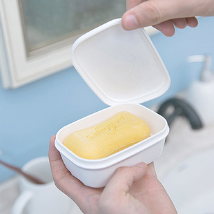 Japanese Style Simple Travel Soap Box Portable Waterproof Handmade Soap Soap Box with Lid Double Layer Bathroom Soap Box