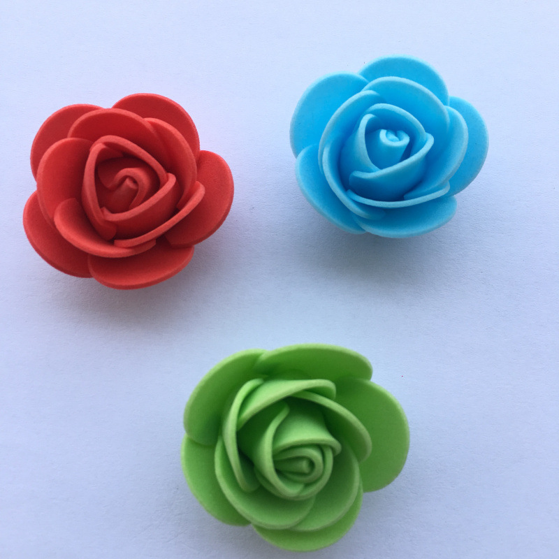 3.5cm foam flower pe foam rose head wedding candy box decoration accessories simulation foam flower fake flower