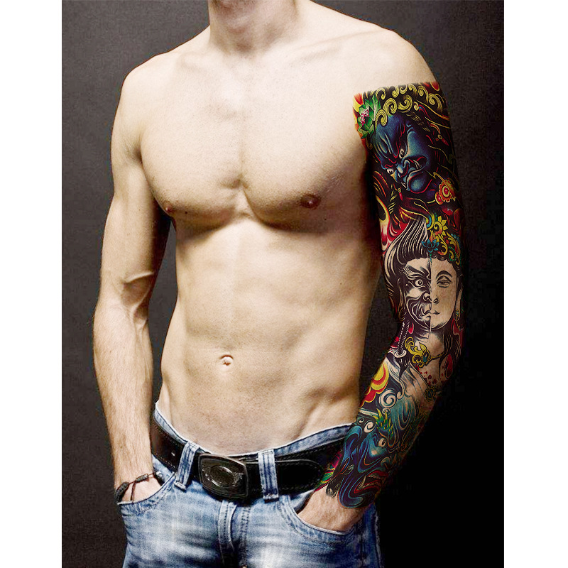 Factory direct tattoo stickers large favorably waterproof big picture full arm tattoo stickers Amazon tattoo